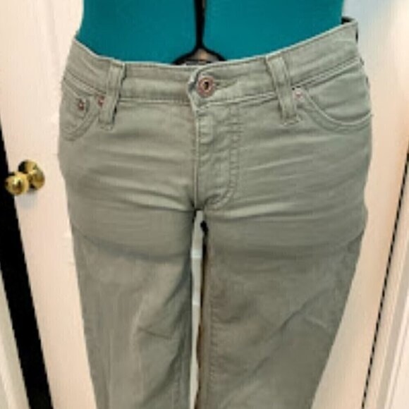 AG Adriano Goldschmied Super Skinny Legging Fit Low Rise Green Jeans - Picture 2 of 14